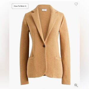 J. CREW Schoolboy Sweater Blazer (size L, heather acorn) NWT!